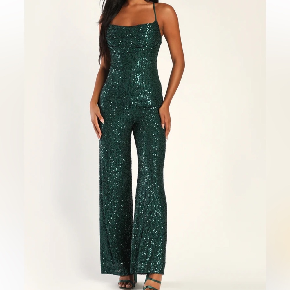 Green Sequin Romper